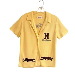 Honor the Gift Jungle Camp Embroidered Tigers Los Angeles Button Down Shirt XS